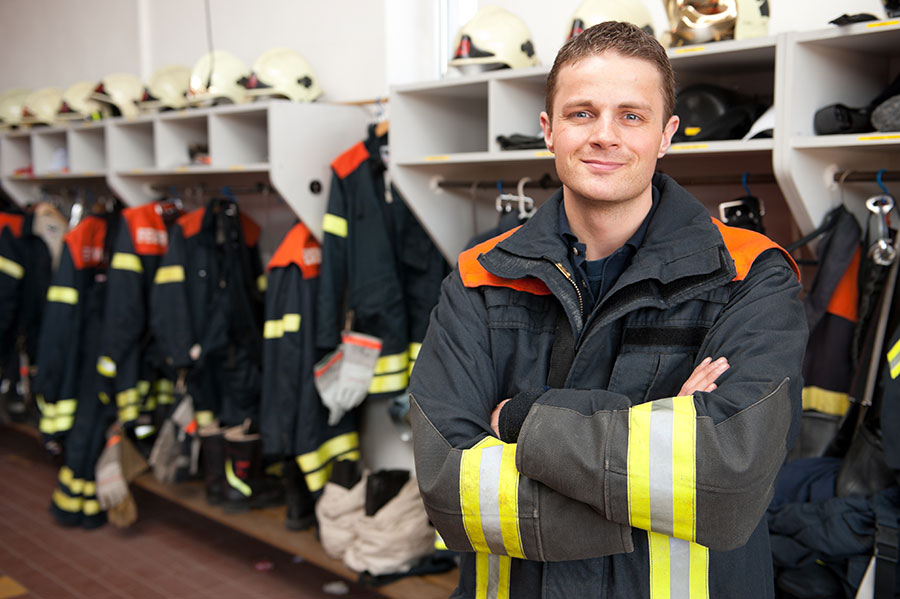 Young firefighter