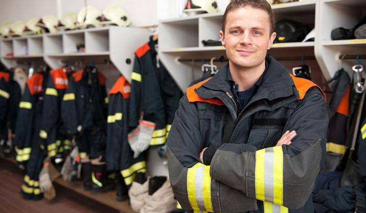 Young firefighter